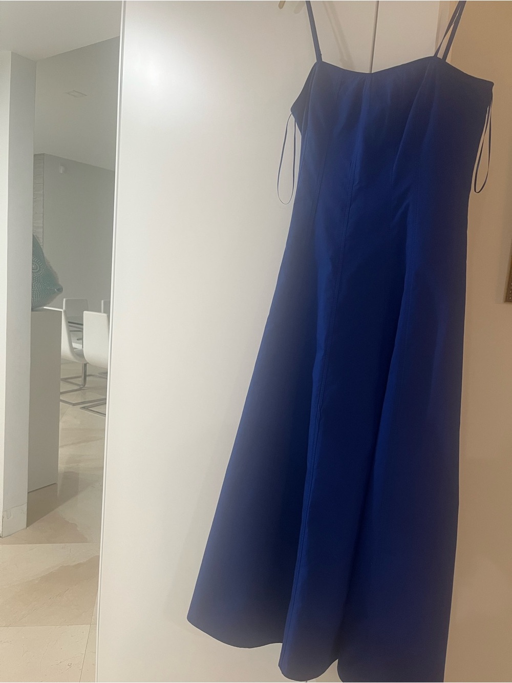 Zara Royal Blue Maxi Dress with Spaghetti Straps